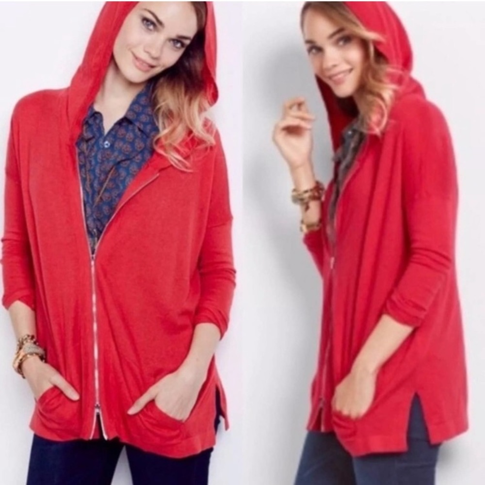 CAbi Red Hooded Sweatshirt